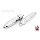 Chrome Billet Passenger Pegs (Bullet) for Harley