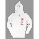 Demon's Cycle Nautical Star Ladies Hooded Sweatshirt (White S)