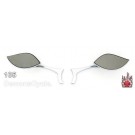 Chrome Billet Mirrors (Aspen Z) for Honda, Yamaha, Kawasaki, Suzuki, BMW, Ducati, Triumph any metric