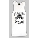Demon's Cycle Logo Ladies Tank Top "High Maintenance" White Extra Large
