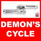 Chrome Billet Driver or Passenger Foot Pegs (Slotted) for Harley-Davidson