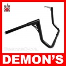 El Diablo Black 12" Rise Ape Hangers 1-1/4" Diameter Handlebars for Harley Dressers Baggers FLHT FLHTC Motorcycles