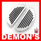 Chrome Halfmoon Dashes Floorboards Pegs for Harley-Davidson FLT FLST