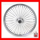 21 x3" Chrome Mammoth 48 Fat Spokes Front Wheel for Harley-Davidson Single Disc