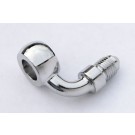 Chrome 10mm 90 Bend Banjo Bolt, Harley Brake Fitting
