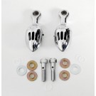Chrome Billet Cylinder Mount Breathers for All Big Twin TC88 Harley