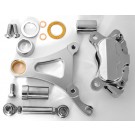 Chrome Four Piston Left Front Custom Brake Caliper for Harley Springer 1984-99