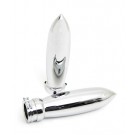 Chrome Billet Hand Grips BULLET for Harley-Davidson Handlebars