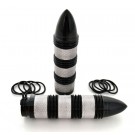 Billet Hand Grips KNURLED BULLETS with Black Tips for Harley-Davidson