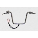14" Rise Ape Hangers 1-1/4" diameter with Hand Controls and Switches for Harley Motorcycles