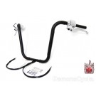 17" Black Ape Hangers 1-1/4" diameter with Hand Controls for Harley-Davidson