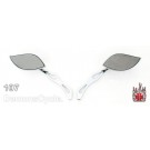 Chrome Billet Mirrors (Tribal Aspen) for Harley