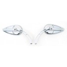 Chrome Custom Billet Big Eye Mirrors Set for Harley-Davidson