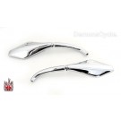 Chrome Billet Convex Mirrors Set (Golf style) for Harley-Davidson and Metric Motorcycles