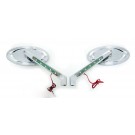 Chrome Mirrors for Harley with Built-In LED Turn Signals/Running Lights
