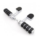 Chrome Anti-Vibe Footpegs with Stirrup Heel Restfor Harley-Davidson Softail, FXWG, FXR