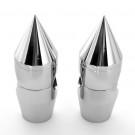 2" Rise Chrome Billet Spike Risers for Honda Yamaha Kawasaki Suzuki Handlebars