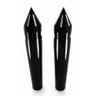 8" Rise Black Billet Spike Risers for Honda Yamaha Kawasaki Suzuki Handlebars
