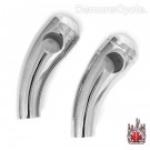 3" Chrome Billet Handlebars Custom Risers 1" Pull-back for Harley-Davidson Motorcycle Front Ends