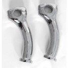 Chrome Custom Handlebars Pullback Risers Deuce Style For Harley-Davidson Softail 2000-Up Front Ends