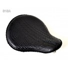 Bobber Solo Seat for Harley-Davidson or Indian Black Leather Alligator