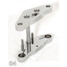 Chrome Billet Ball Milled WideGlide Triple Trees