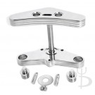 10" Wide Glide Chrome Smooth Triple Trees 5 Degree Rake for Harley-Davidson Front Ends