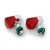 Mini Motorcycle LED Blinkers Red (Diamond)