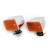 Mini Motorcycle LED Blinkers Amber (Cube) Turn Signals for Harley-Davidson