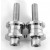 Chrome Handlebars Solid Mount Bushings Kit with Riser Bolts for Harley-Davidson Motorcycles