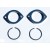 Chrome Exhaust Flanges with Snap Rings Kit for Harley Evolution Motors