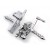 Chrome Billet Forward Controls for Harley-Davidson Big Twins 2000-Up SWISS CHEESE SPEAR