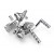 Chrome Billet Forward Controls for Harley-Davidson Big Twins 2000-Up SWISS CHEESE