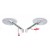 Chrome Mirrors for Harley with Built-In LED Turn Signals/Running Lights