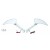 Chrome Mirrors "Claw" for Harley with Built-In LED Turn Signals/Running Lights