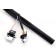 17" Black Ape Hangers 1-1/4" diameter Internaly Wired with Switches for Harley-Davidson