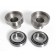 Billet 3 Degree Raked Fork Cups No Stop Complete Kit for Harley Davidson Motorcycles 1" Stem