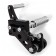Black Billet Custom Forward Controls with Chrome Footpegs for Harley Big Twins 2000-Up COOL RIBBED