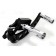Custom Black Billet Forward Controls with Chrome Footpegs for Harley Big Twins 2000-Up DEEP CUT