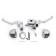 El Diablo 18" Black Ape Hangers 1-1/4" Diameter with Hand Controls and Switches for Harley-Davidson