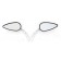 Chrome Custom Billet Big Eye Mirrors Set for Harley-Davidson