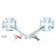 Chrome Maltese Cross Mirrors for Harley with Built-In LED Turn Signals/Running Lights