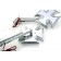 Chrome Maltese Cross Mirrors for Harley with Built-In LED Turn Signals/Running Lights