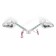 Chrome Mirrors for Harley with Built-In LED Turn Signals/Running Lights