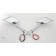 Chrome Mirrors for Harley with Built-In LED Turn Signals/Running Lights