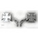 Chrome Billet Mirrors for Harley (Maltese Cross with Flamed Skulls Stems)