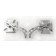 Chrome Billet Mirrors for Harley (Maltese Cross with Flamed Skulls Stems)